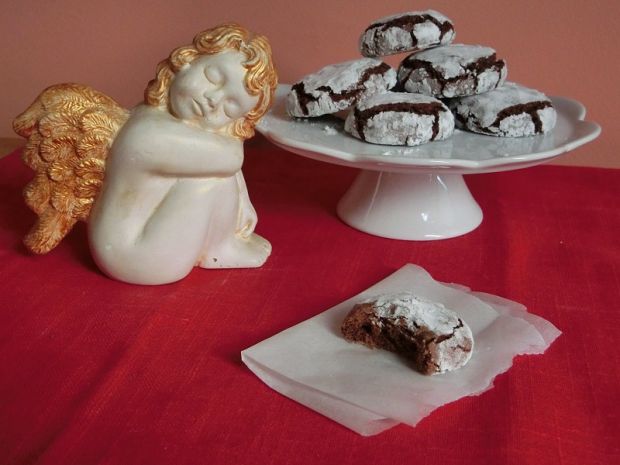 Przepis  popękane ciasteczka czekoladowe przepis