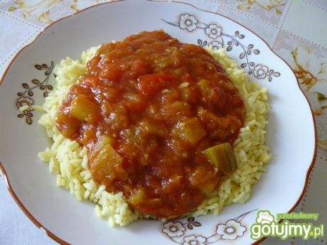 Przepis  leczo z ryżem curry przepis