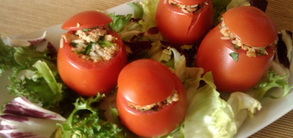 Pomidorki rzymskie faszerowane ryżem, mięsem i roszponką (autor ...