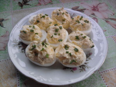 Faszerowane jajka serem mascarpone