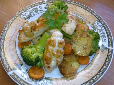 Kurczak z warzywami i ziołami