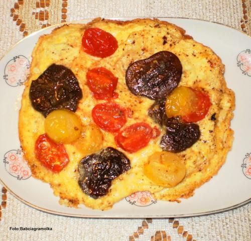 Przepis  omlet na zimowe śniadanko : przepis