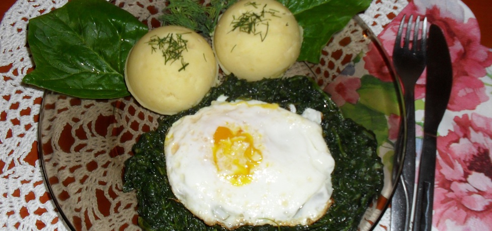 Jajko sadzone na szpinaku (autor: urszula-swieca)