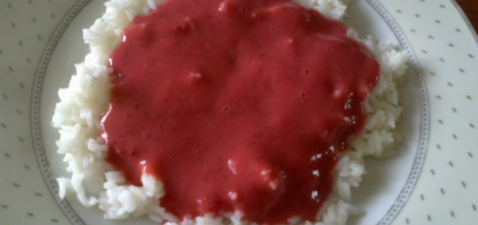 Ryż z musem truskawkowym (autor: megg)