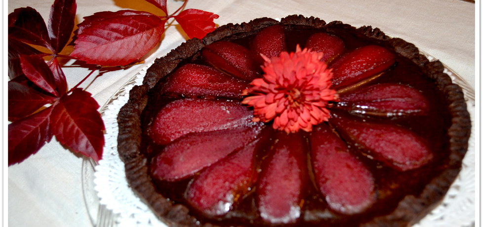 Tarta czekoladowa z czerwoną gruszką (autor: christopher ...