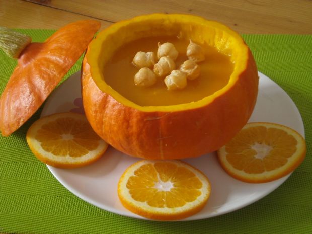 Przepis  zupa dyniowa z pomarańczą przepis