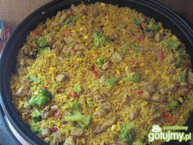 Przepis  ryż curry z kurczakiem i warzywami przepis