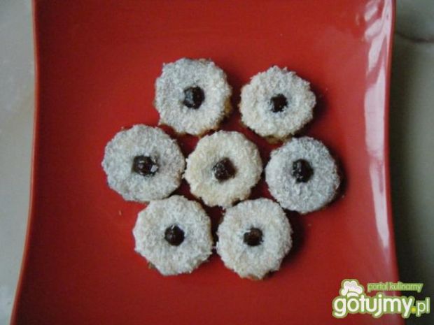 Przepis  ciasteczka kokosowe z marmoladą przepis