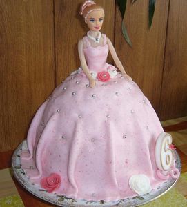 Tort lalka barbie