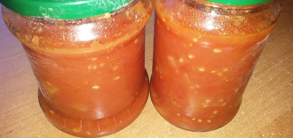 Krojone pomidory bez skórki z cebulą (na zimę) (autor: gosia1988 ...