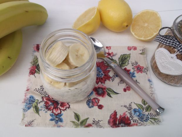 Przepis  jogurt z otrębami pszennymi i bananem przepis