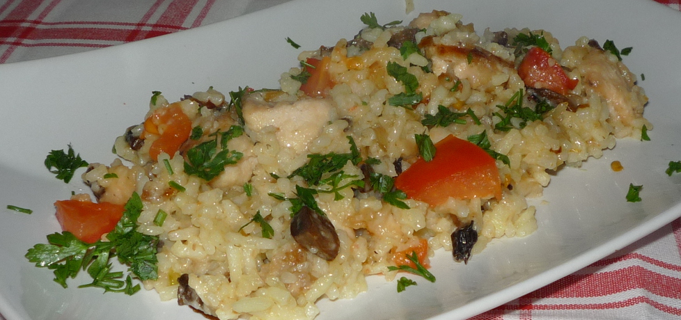 Filet z ryżem i pieczarkami (autor: gosia4747)