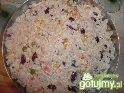 Przepis  sałatka z ryżem i tuńczykiem przepis