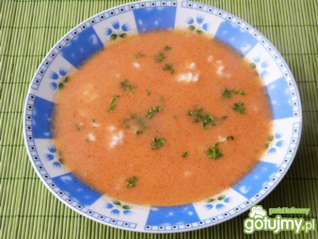 Przepis  zupa pomidorowa z ryżem 8 przepis