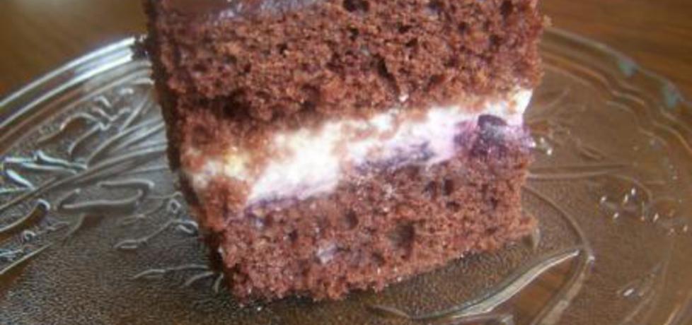 Czekoladowe ciasto z kremem wiśniowym (autor: dorota37 ...