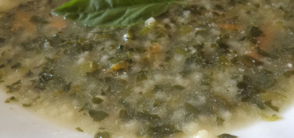 Kremowa zupa szpinakowa z kuskusem :) (autor: norweska20 ...