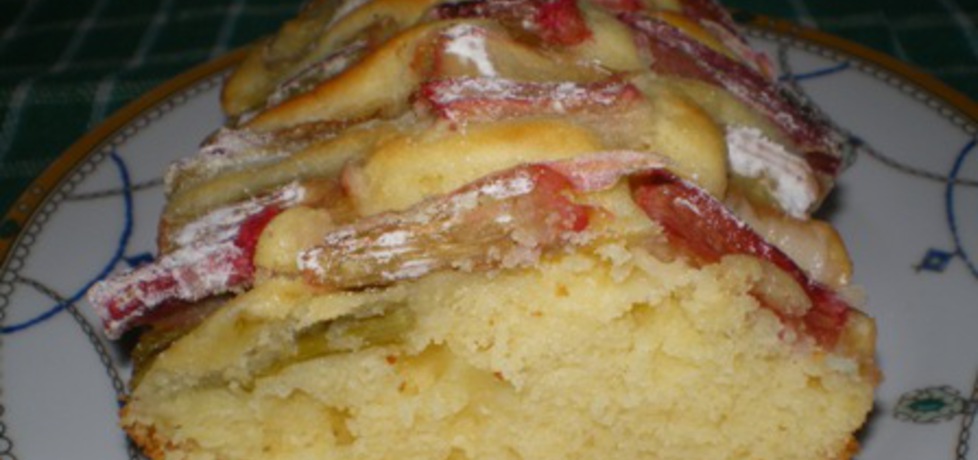 Ciasto biszkoptowe z rabarbarem (autor: ilka86)
