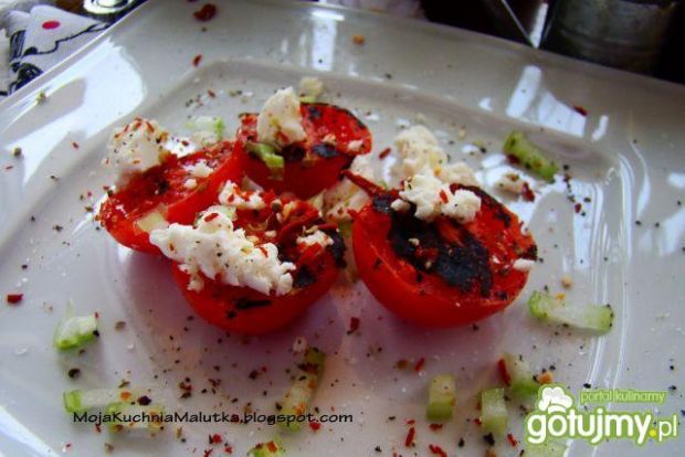 Przepis  grillowane pomidorki z kozim serem przepis