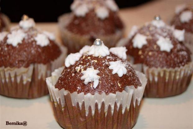 Przepis  czekoladowe śnieżne muffinki przepis