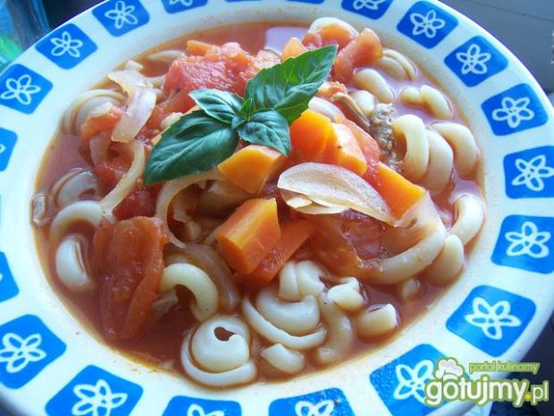 Przepis  zupa cebulowo-pomidorowa przepis