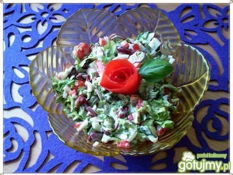 Przepis  insalatina z czerwoną fasolą do obiadu przepis