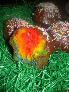 Rainbow muffins (tęczowe muffinki)
