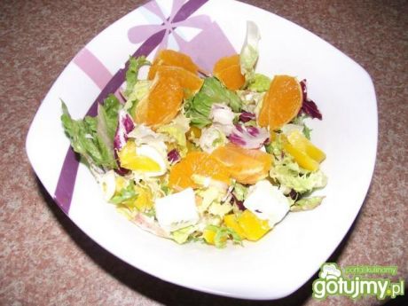 Przepis  mix sałat z mandarynkami przepis