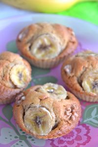 Kawowe muffinki z bananami i orzechami