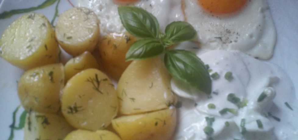 Jajko sadzone z ziemniakami i mizerią . (autor: basiek102 ...