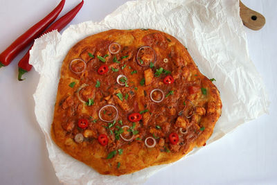 Indyjska pizza tikka masala