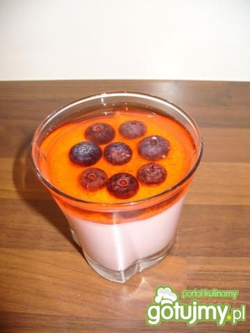 Przepis  mleczna pianka na kefirze z owocami przepis