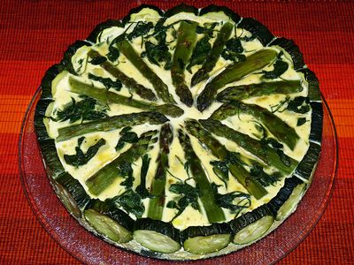 Zielony tort warzywny
