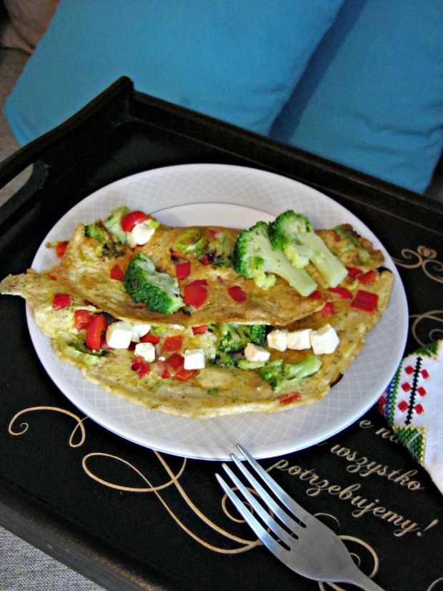 Przepis  omlet z papryką i brokułem przepis