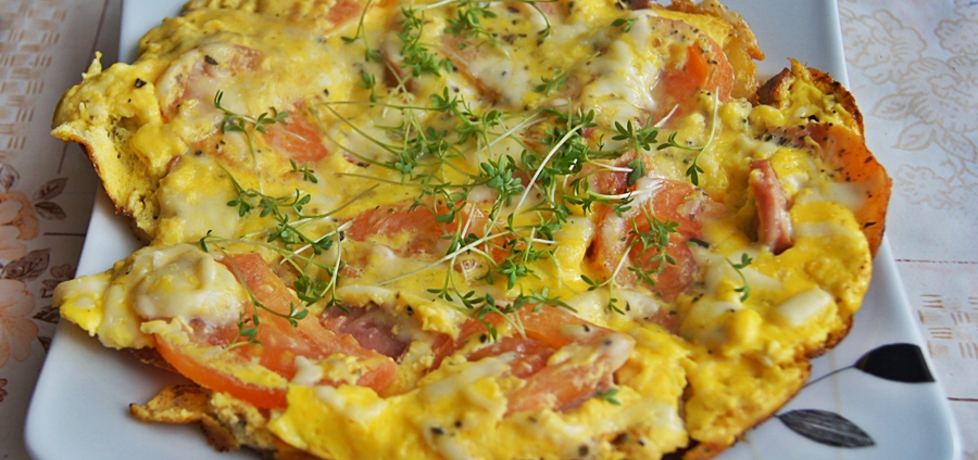 Parówkowy omlet z pomidorami i rzeżuchą (autor: ania84 ...