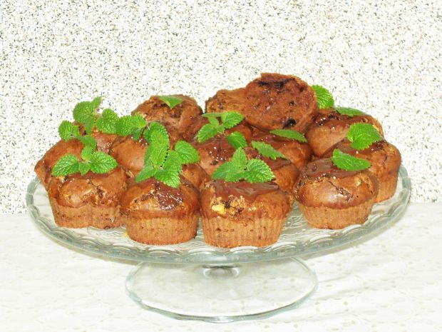 Przepis  muffinki z białą i czarną czekoladą przepis