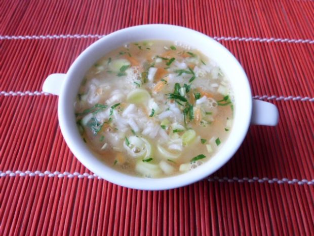 Przepis  zupa z ryżem na rosole przepis
