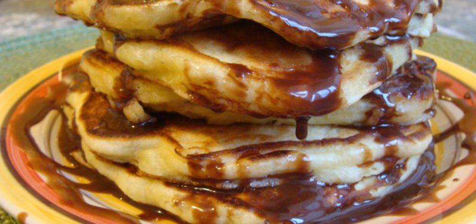 Bananowe pancakes z sosem czekoladowym (autor: olla85 ...