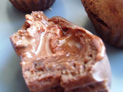 Muffinki z płynną czekoladą.
