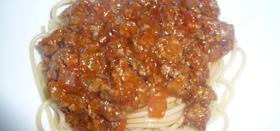 Spaghetti po bolońsku ze śmietaną (2