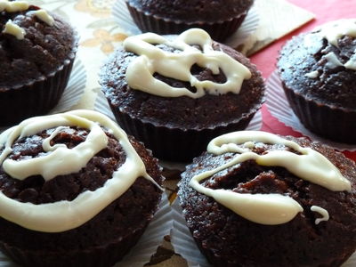 Kakaowe muffinki z niespodzianką