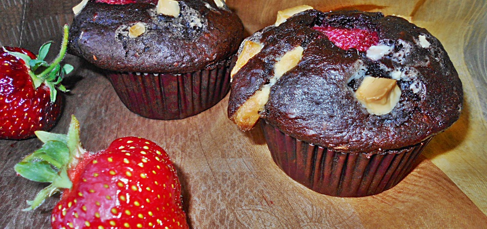 Muffinki z truskawkami i czekoladą (autor: beatris)