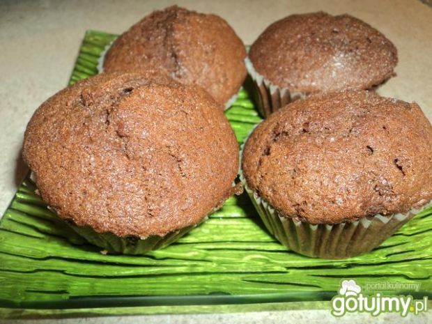 Przepis  czekoladowe muffinki z budyniem przepis