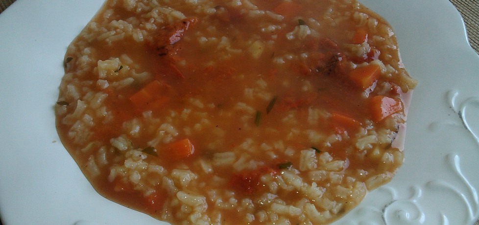 Ryżowa zupa z koncentratem pomidorowym (autor: konczi ...