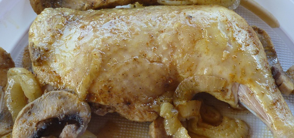Kurczak grilowany z pieczarkami i cebulą (autor: wafelek2601 ...