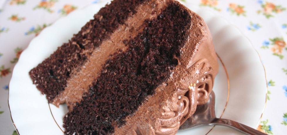 Tort z kremem czekoladowym (autor: marcepanowy