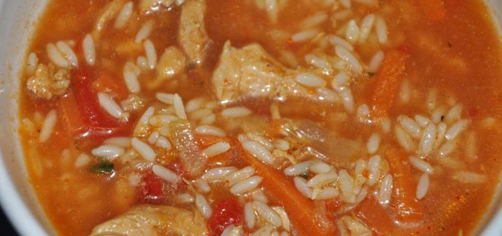 Diabelska zupa pomidorowa z kurczakiem i ryżem (autor ...
