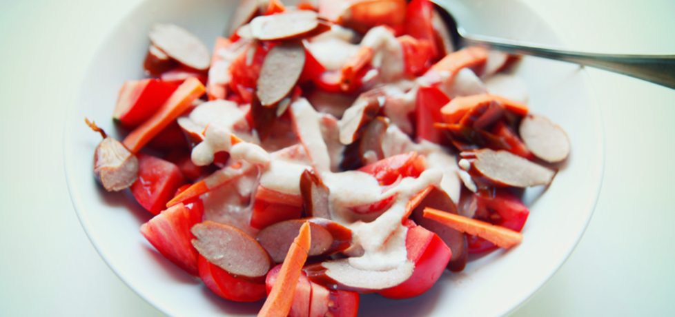 Sałatka pomidorowa z kabanosem (autor: dorota20w ...