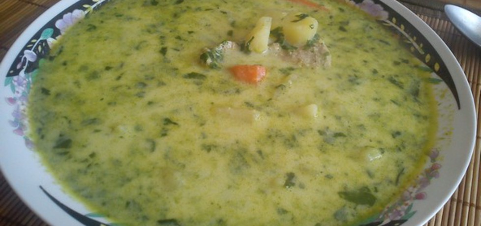 Zupa ze smażonym szpinakiem (autor: mati13)