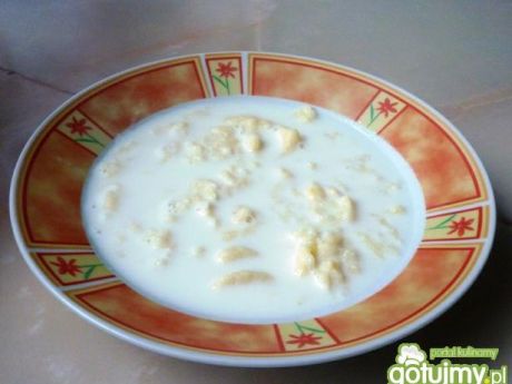 Przepis  zupa mleczna z lanymi kluskami przepis