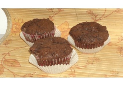 Muffiny czekoladowe z wiśniami